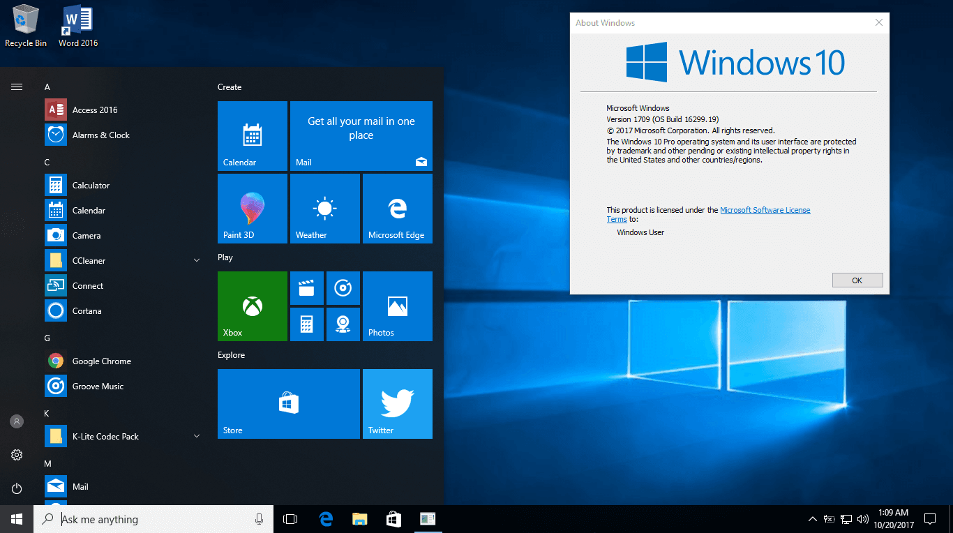 Windows 10 Iso Download 64 Bit 1709